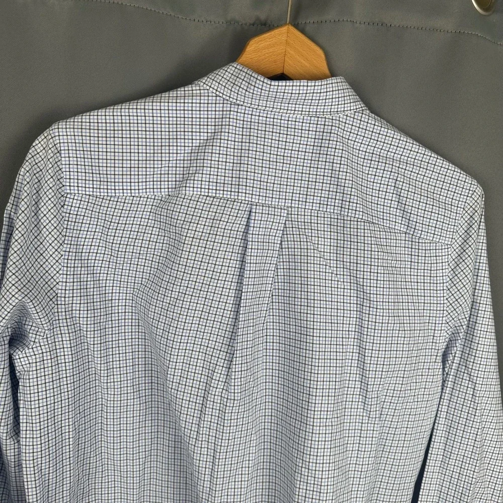 Ralph Lauren Natural Stretch Button Down Shirt Blue White Check XL Boys/Mens XS
